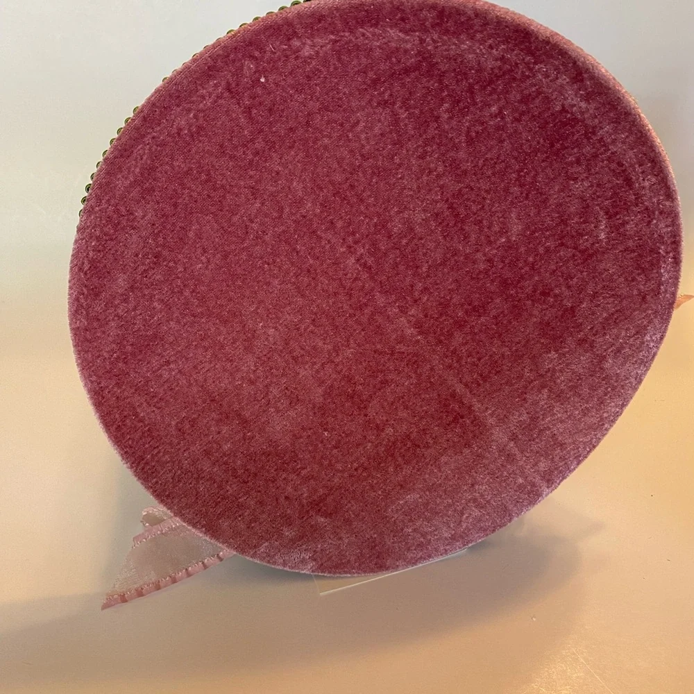 NWT Begonia Market Rose Mauve Velvet Mini Top Hat ~ 7” Decorative Display Piece